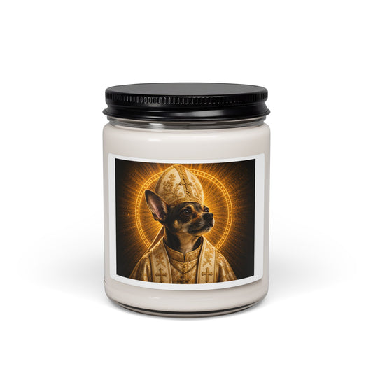 Chihuahua Saint Portrait Scented Soy Candle – 9oz Jar